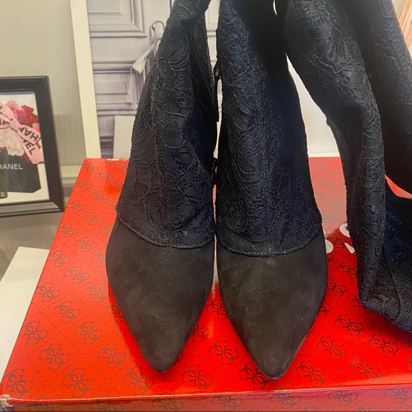 Brand new Guess -lace over the knee heeled boots -7 - Picture 3 of 10